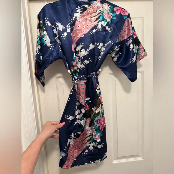 Robe Peacock Floral Blue Small - Picture 7 of 12